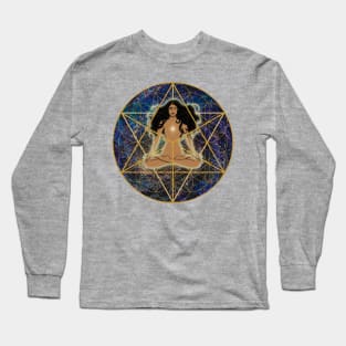 Merkabah Flower of Life Mandala Long Sleeve T-Shirt